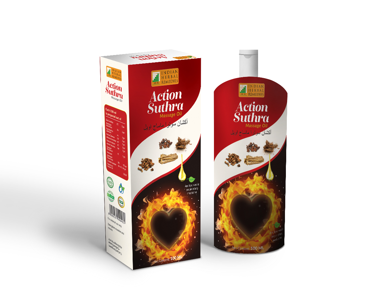 Action Suthra Massage Oil 100 ML (Ayurvedic Herbal Oil for Strength, Vitality & Body Toning)