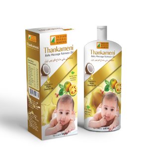 Thankameni Baby Massage Fairness Oil (Ayurvedic Baby Massage Oil with Virgin Coconut Oil & Chembarathyadi Taila Yoga)